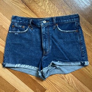 Abercrombie & Fitch Annie High Rise Short Dark Wash